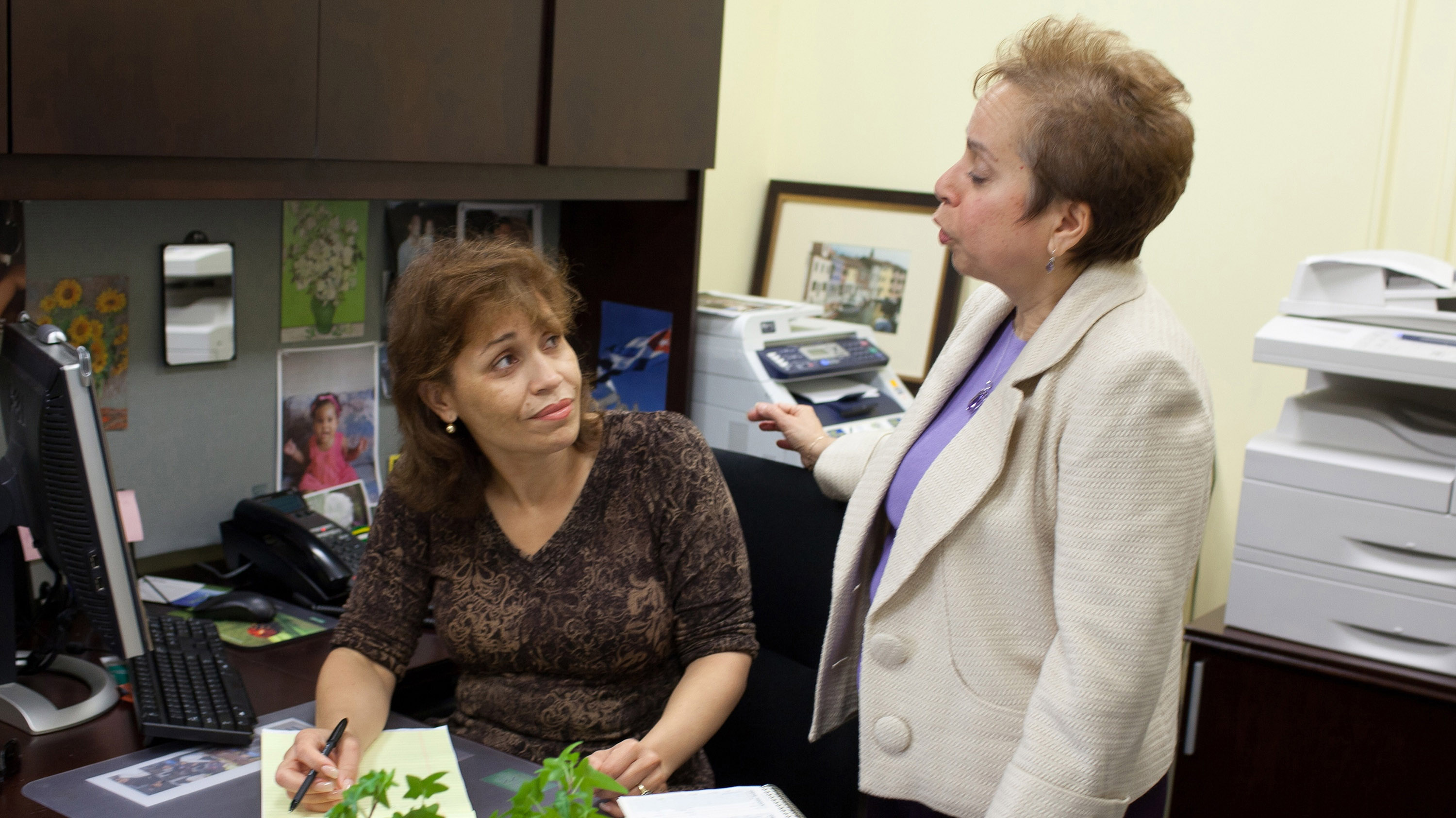 Soto with colleague Maddy Ebanks in the Diversity Enhancement Office.