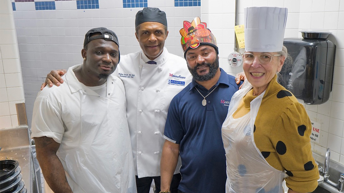 Philip O. Ozuah, MD, PhD, President and CEO, Montefiore Einstein, with the Nutrition team.