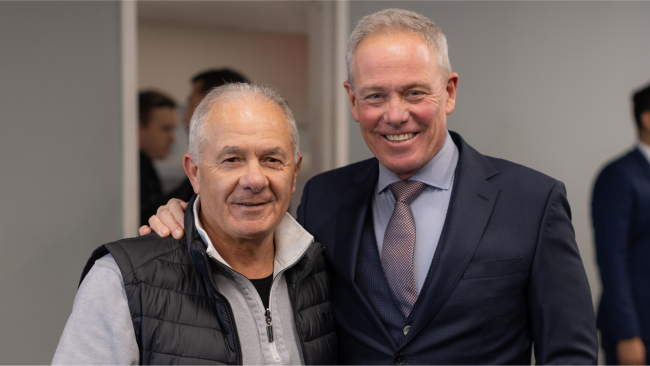 From left, Angelo Cannarella, Principal, Diker Contracting, and Edward Pfleging, PE, Senior Vice President, Facilities and Real Estate, Montefiore Einstein